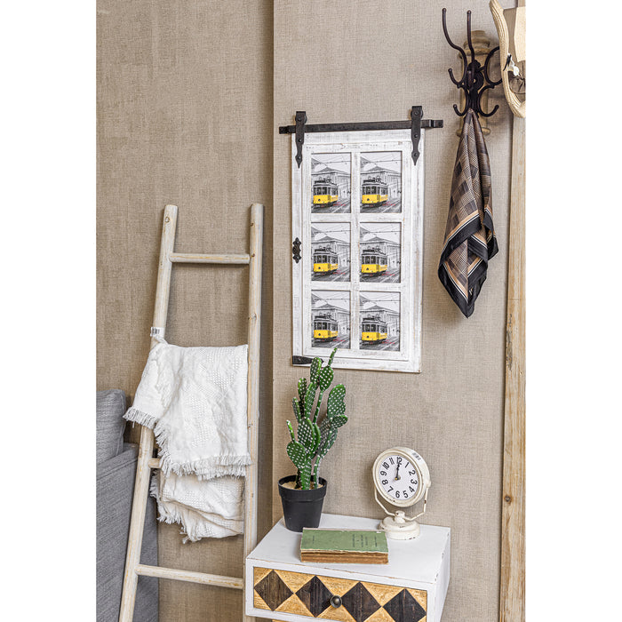 Jax Distressed White Solid Wood Picture Frame with Mat