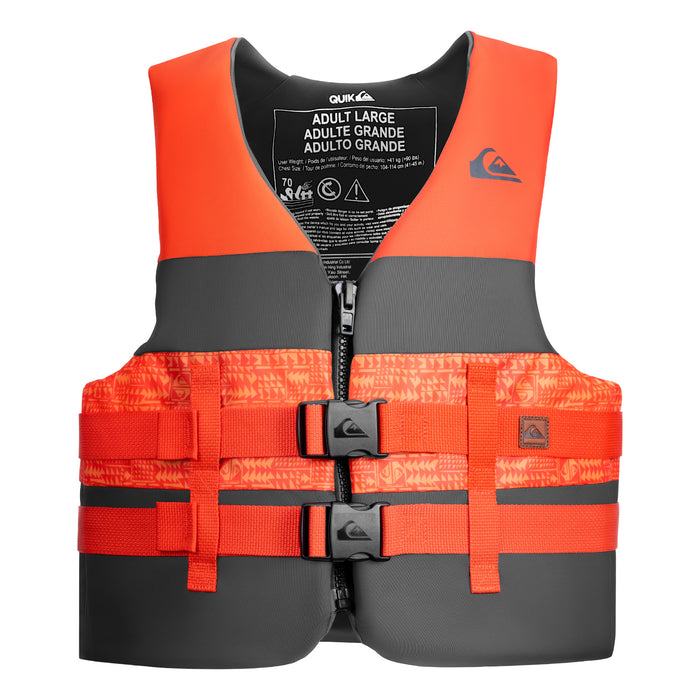 QUIKSILVER USCG Approved Adult Life Jacket, Lightweight EPE Foam and Quick-Release Buckles, Drain Holes for Fishing, Boating & Kayaking