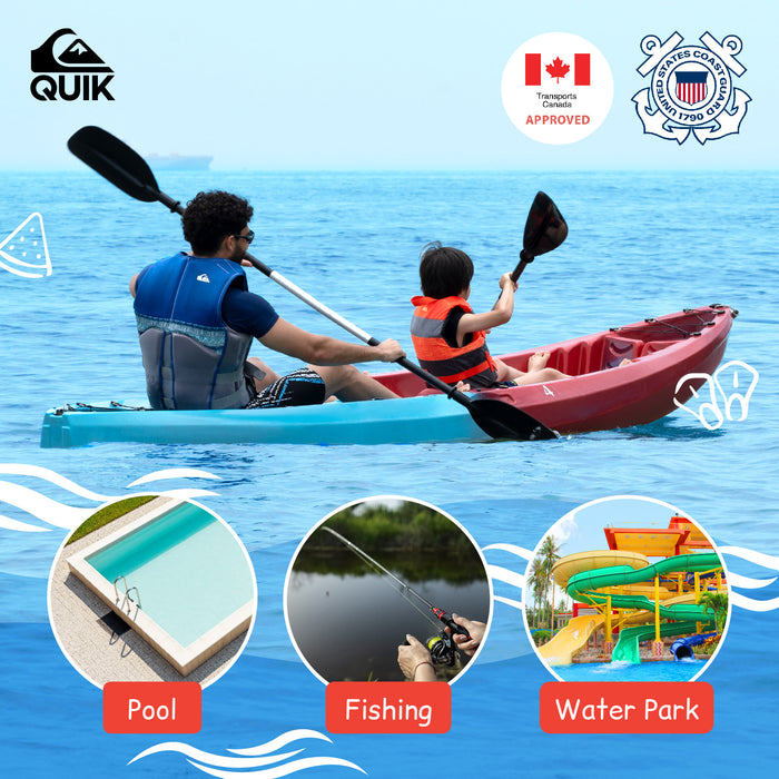 QUIKSILVER USCG Teen Life Vest for Boating, Fishing & Kayaking