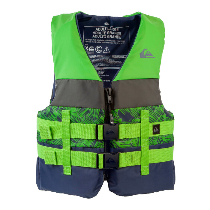 QUIKSILVER USCG Approved Adult Life Jacket, Lightweight EPE Foam and Quick-Release Buckles for Fishing Boating Kayaking