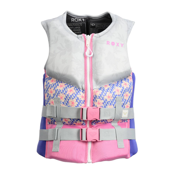 ROXY Women's Life Vest, USCG and Transport Canada Approved PFD, Evoprene CGA Life Jacket, Personal Flotation Device for Jet Skiing Wakeboarding Rafting Sailing Surfing Boating Water Sports