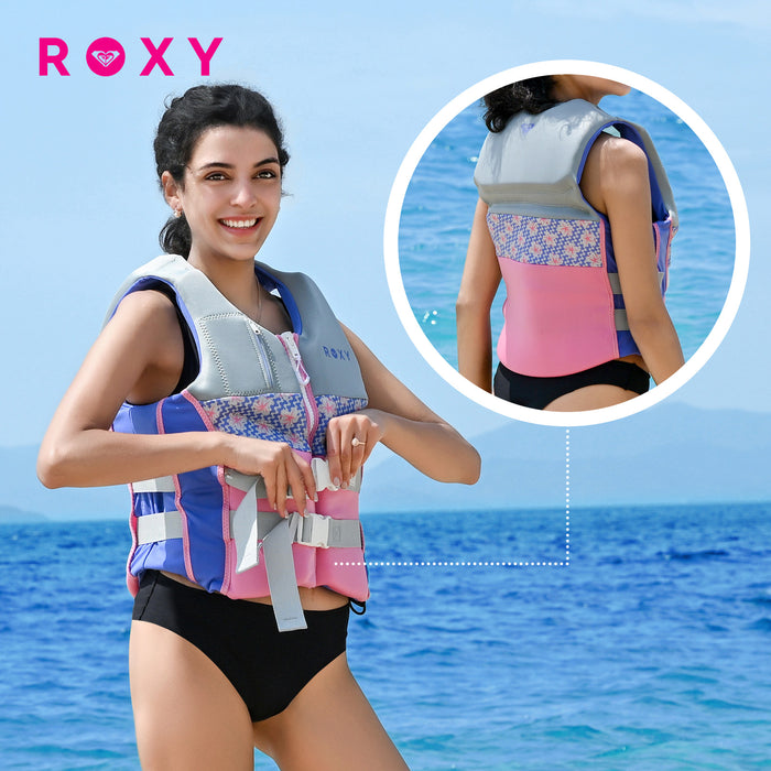 ROXY Women's Life Vest, USCG and Transport Canada Approved PFD, Evoprene Daily CGA Life Jacket, Personal Flotation Device for Boating Kayaking Rafting Fishing Water Sports