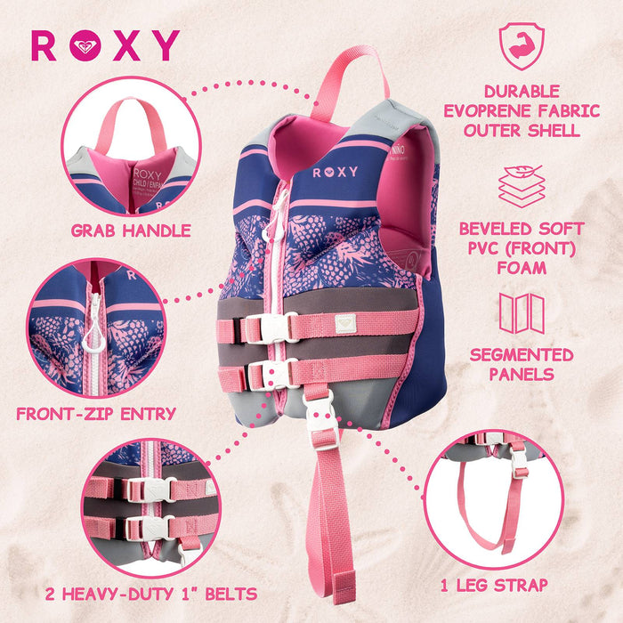 ROXY CGA Vest PFD for Children 33-55lbs, Boating, Kayaking & Fishing