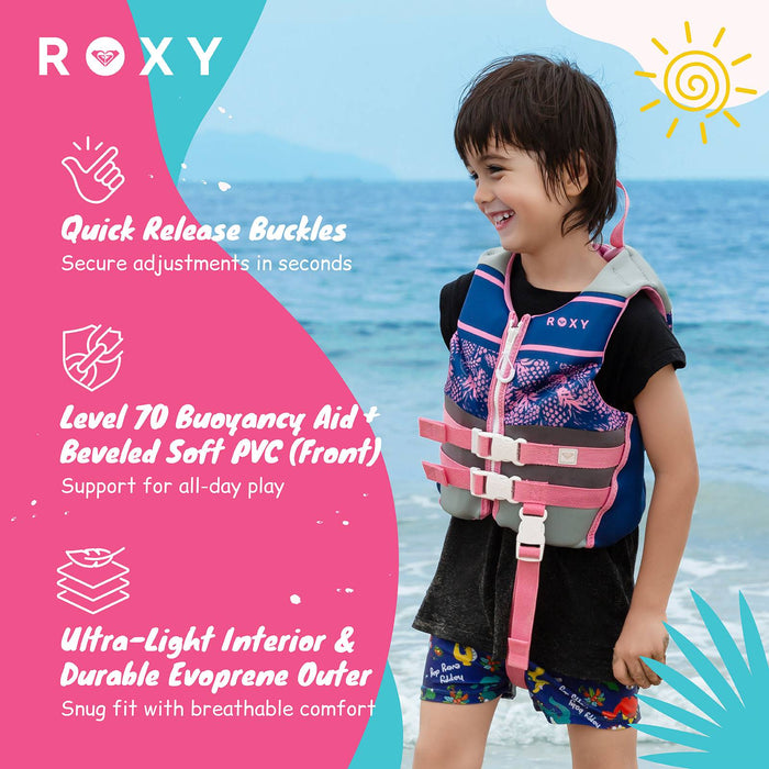 ROXY CGA Vest PFD for Children 33-55lbs, Boating, Kayaking & Fishing
