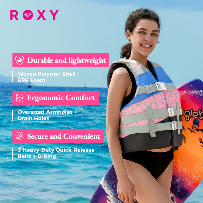 ROXY USCG Women's Life Vest for Boating, Fishing & Kayaking