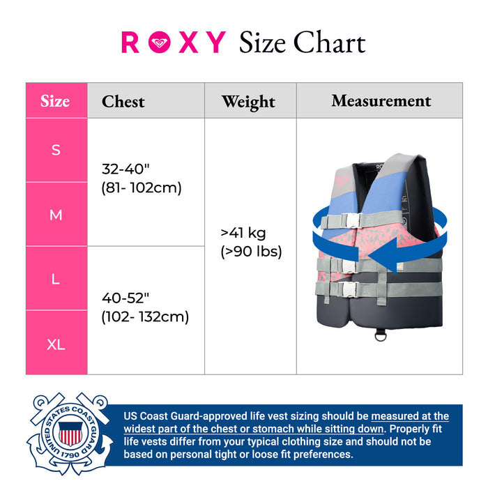 ROXY USCG Women's Life Vest for Boating, Fishing & Kayaking