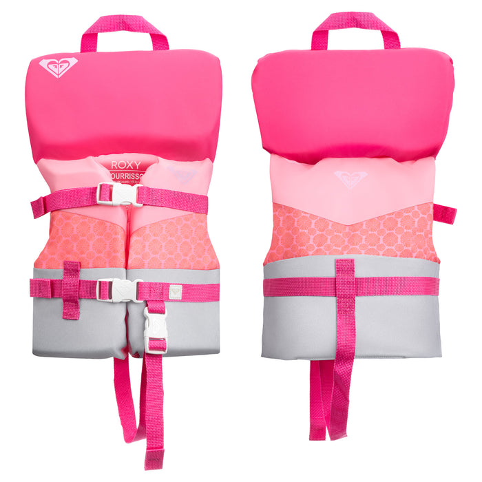 ROXY Infant Life Vest USCG Approved with Quick-Release Buckles & Leg Strap, Upright Flotation for Fishing, Boating & Kayaking