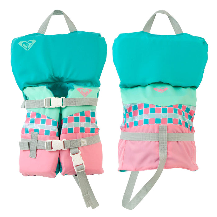 ROXY Infant Life Vest USCG Approved with Quick-Release Buckles & Leg Strap, Upright Flotation for Fishing, Boating & Kayaking