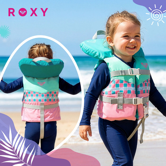 ROXY Infant Life Vest USCG Approved with Quick-Release Buckles & Leg Strap, Upright Flotation for Fishing, Boating & Kayaking