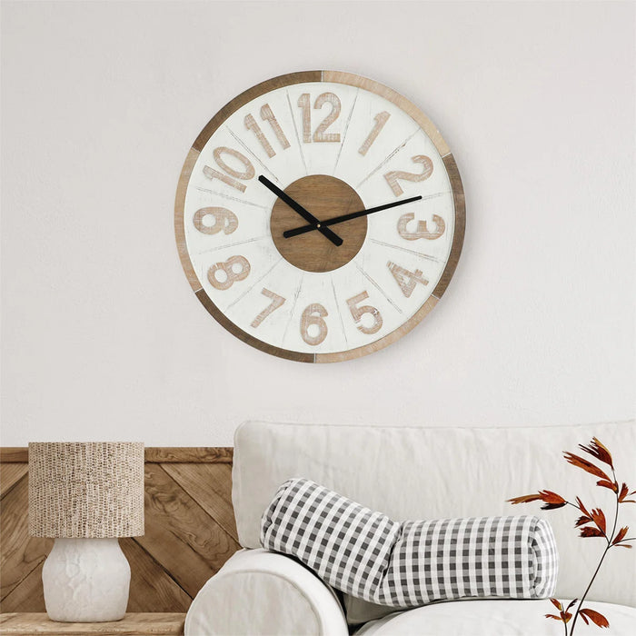 Solid Wood Wall Clock, 24"