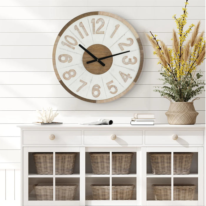 Solid Wood Wall Clock, 24"