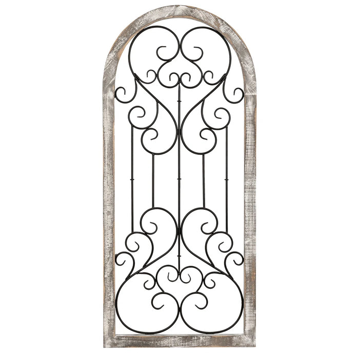 Arched Solid Wood Handmade Farmhouse Plants & Flowers Wall Decor