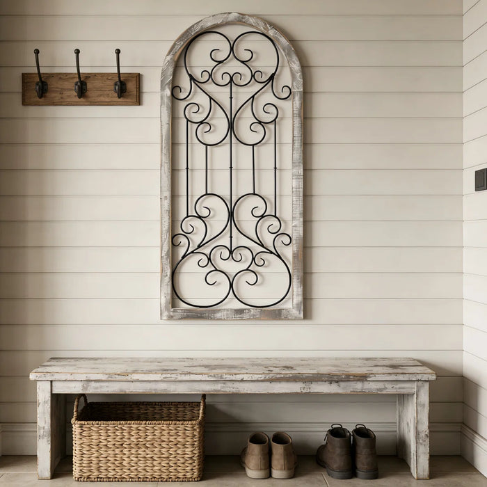 Arched Solid Wood Handmade Farmhouse Plants & Flowers Wall Decor