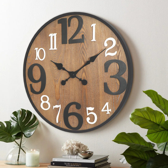 Kynlee Wood 24" Wall Clock