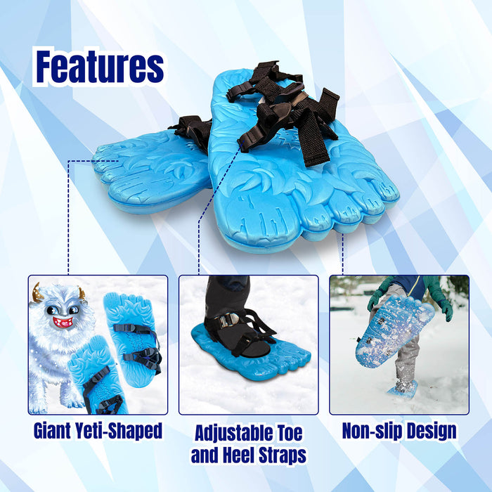 Wham-O Snowshoes - Giant Yeti Shaped Snow Shoes (Blue)