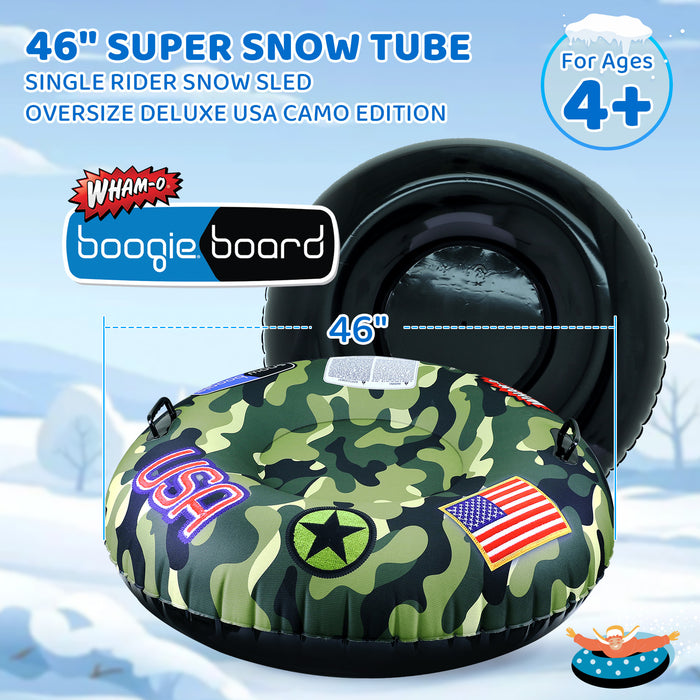 Wham-O Snowboogie 46" Super Snow Tube Oversize Deluxe USA Camo Edition