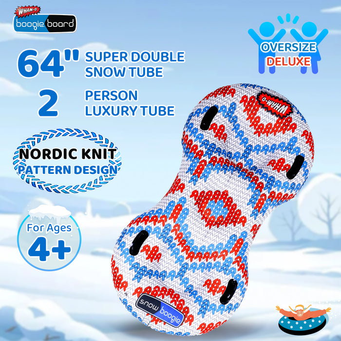 Wham-O Snowboogie 64" Super Double Snow Tube (Nordic Knit Pattern)