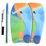 Wham-O 2 Pack 33 Inch Boogie Board, Body Board Lightweight with Wrist Leash Fiberclad Cover Phuzion Core for Ocean Pool Kids 8+ Teens Beginners Adults