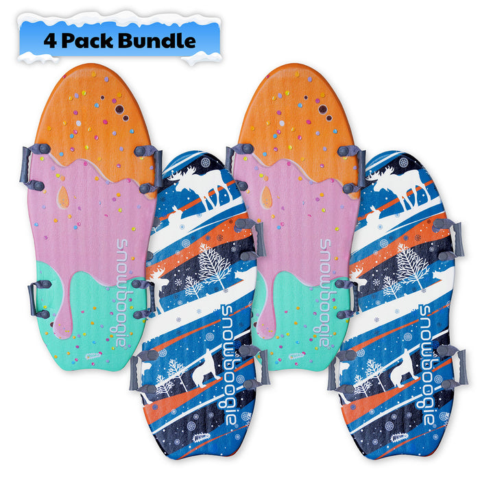 Wham-O Snowboogie Alpine Rocket 48" Double Rider Foam Snow Sleds (ELK pattern/ Ice cream pattern)