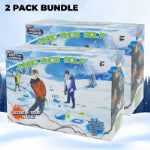 Wham-O Glow In The Dark Jumbo Snow Golf Kit - Outdoor Snow Golf Game Set Includes 2 Golf Balls, 2 Golf Clubs, and 3 Targets with Flags - Fun Winter Activity for Ages 5+