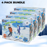 Wham-O Glow In The Dark Jumbo Snow Golf Kit - Outdoor Snow Golf Game Set Includes 2 Golf Balls, 2 Golf Clubs, and 3 Targets with Flags - Fun Winter Activity for Ages 5+