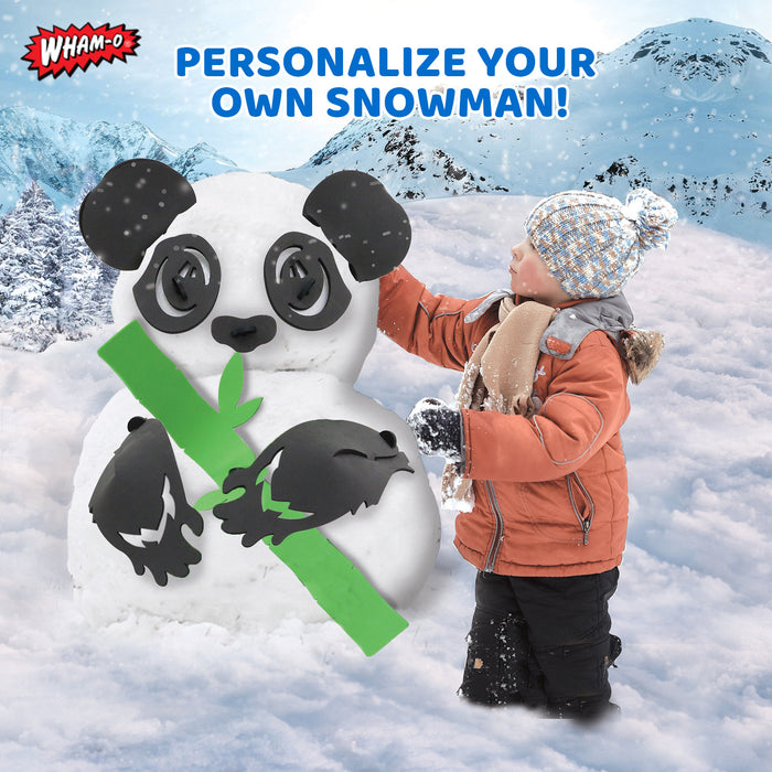 Wham-O Snowman Kit, Snowman DIY Craft Kit Includes 16pcs Foam Pieces, 1pc Plastic Snow Shaper and 20pcs Plastic Stakes, Creative Snowman Decorating Kit for Kids - Panda / Mermaid