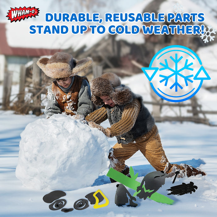 Wham-O Snowman Kit, Snowman DIY Craft Kit Includes 16pcs Foam Pieces, 1pc Plastic Snow Shaper and 20pcs Plastic Stakes, Creative Snowman Decorating Kit for Kids - Panda / Mermaid
