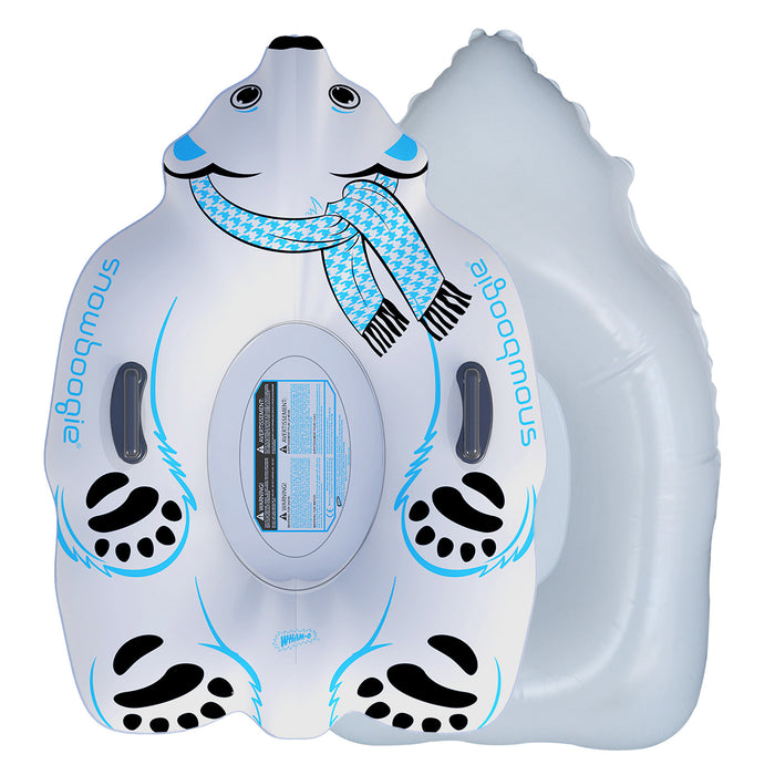 Wham-O Snowboogie Winter Snow Tube - 44" Single Rider Inflatable Animal Sled (Fox/Polar bear/Penguin pattern)