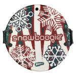 Wham-O Snowboogie Snow Sled, 26" Single Rider Winter Air Disc Sled with PE Foam Core Slick Bottom Comfortable Handles for Adult Kids Boys Girls Ages 6+ - Orange