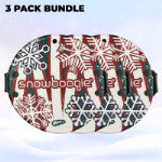 Wham-O Snowboogie Snow Sled, 26" Single Rider Winter Air Disc Sled with PE Foam Core Slick Bottom Comfortable Handles for Adult Kids Boys Girls Ages 6+ - Orange