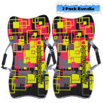 Wham-O Snowboogie Snow Sled - 36" Single Rider Winter Backpack Sled (Black+Pink/Gray+Orange)