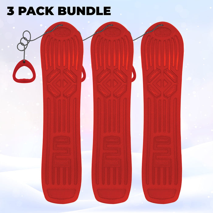 Wham-O Snow Boogie Snowboard 105 - Single Rider Snowboard (Red)