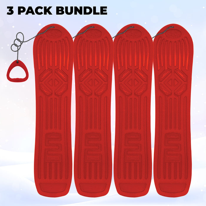 Wham-O Snow Boogie Snowboard 105 - Single Rider Snowboard (Red)