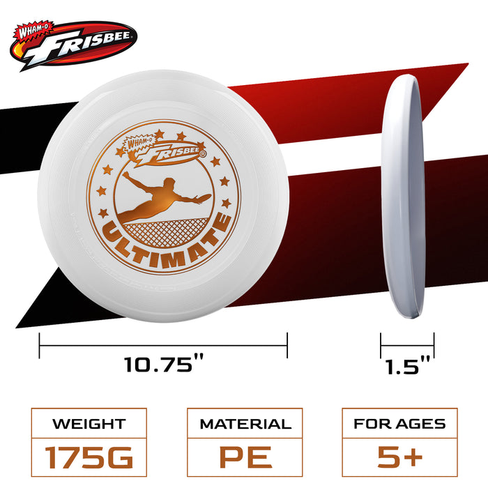 Wham-O Frisbee Official Ultimate 175g Flying Disc, 10.75 Inch, Professional Training, for Competition and Outdoor Fun