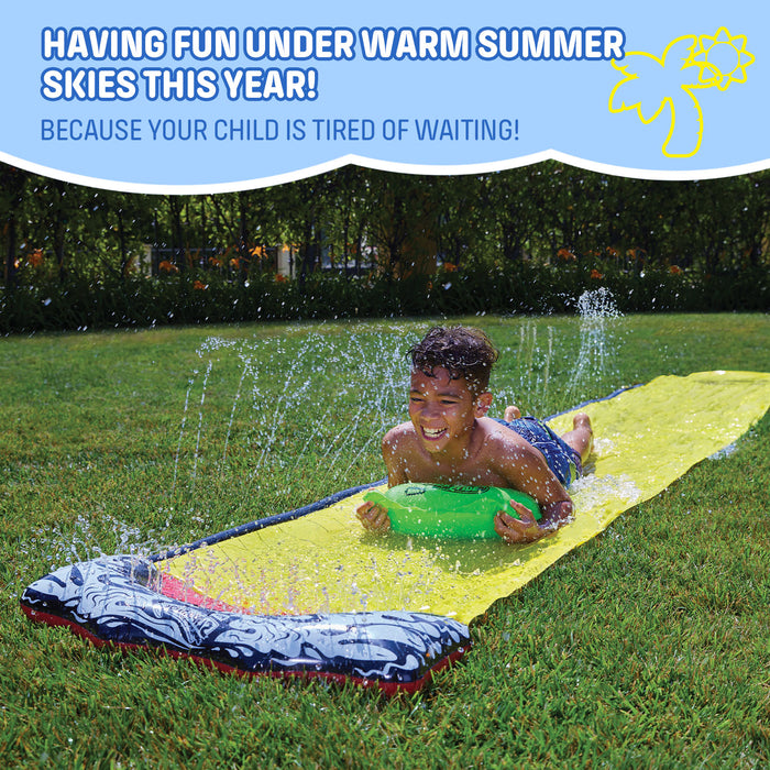 Wham-O Slip N Slide Water Slide with Slide Boogie, 16ft Outdoor Backyard Slip and Slide Super Slip Waterslide for Kids Ages 5-12