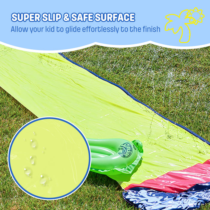 Wham-O Slip N Slide Water Slide with Slide Boogie, 16ft Outdoor Backyard Slip and Slide Super Slip Waterslide for Kids Ages 5-12