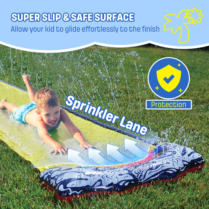 Wham-O Slip N Slide Water Slide with Slide Boogie, 16ft Outdoor Backyard Slip and Slide Super Slip Waterslide for Kids Ages 5-12