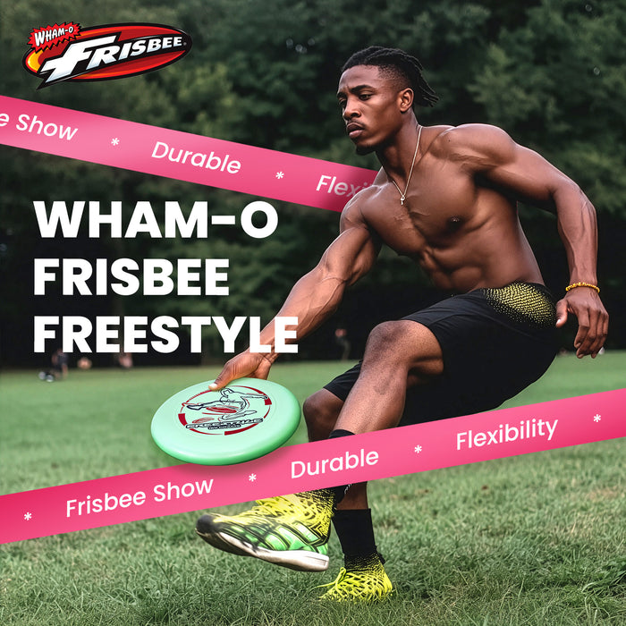 Wham-O Frisbee Freestyle Disc 160g, 10.5 Inch, Durable and Flexible PE for Outdoor Beach, Family Fun