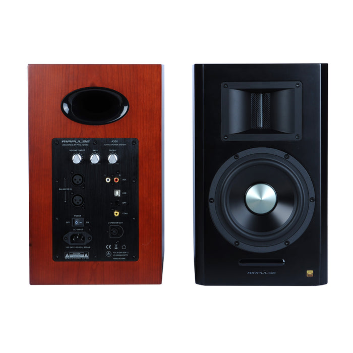 (Certified Refurbished) AirPulse A300 Hi-Res Audio Certified Active Speaker System – Pair