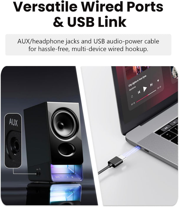 Edifier R20BT Computer Speakers, Touch Controls, AUX & USB-C Inputs