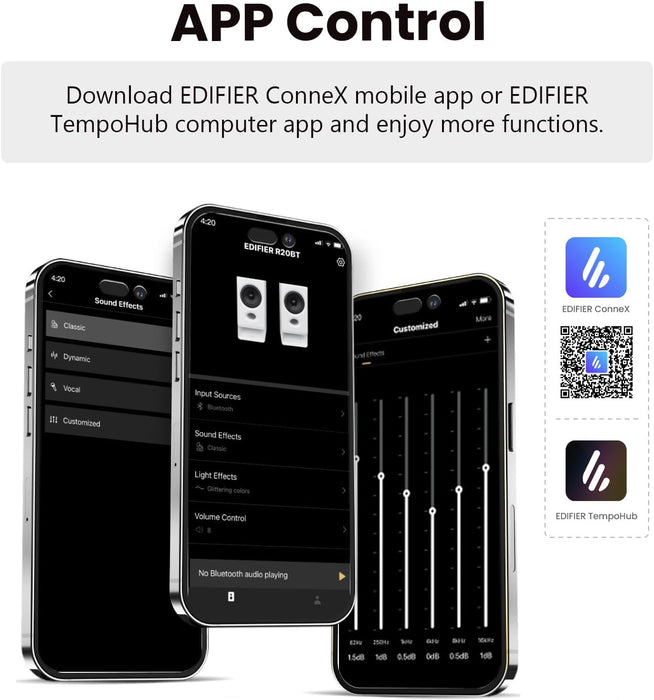 Edifier R20BT Computer Speakers, Touch Controls, AUX & USB-C Inputs
