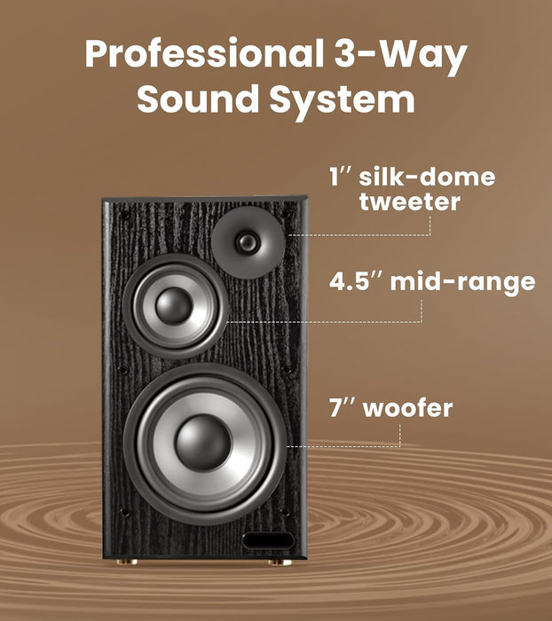 Edifier R2750DB MKII 3-Way Powered Bookshelf Speakers, 144W RMS,