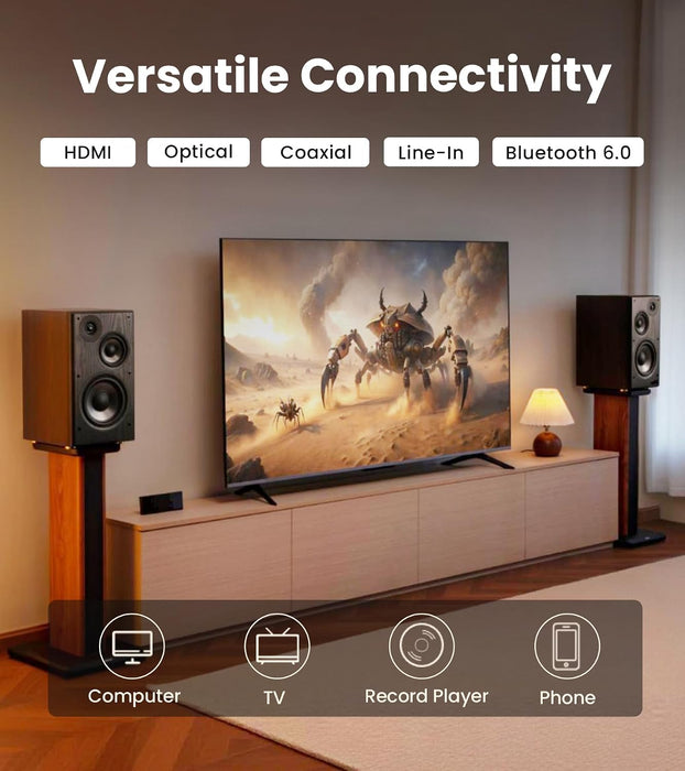 Edifier R2750DB MKII 3-Way Powered Bookshelf Speakers, 144W RMS,