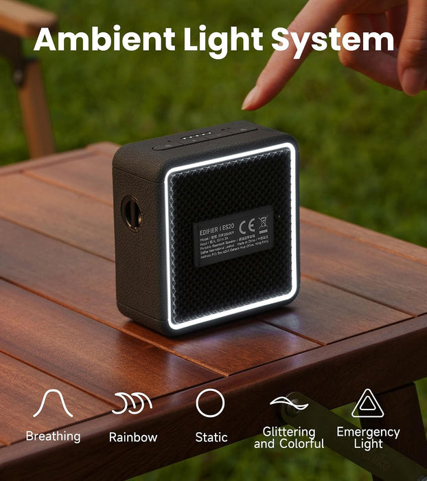 Edifier ES20 Bluetooth Speaker, IP67 Waterproof, Bluetooth 5.4 & 15H Playtime