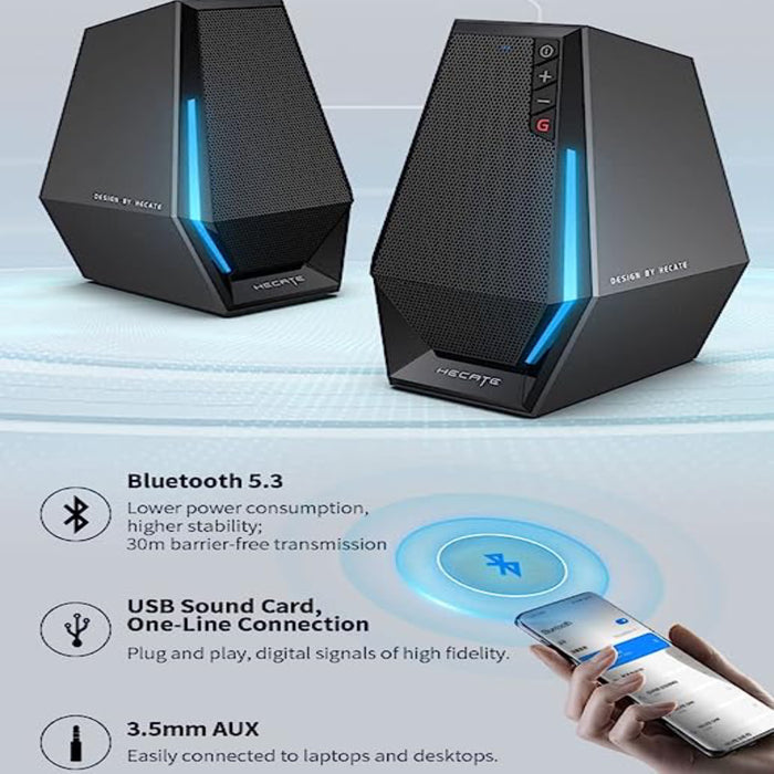 Edifier G1500 Computer Speakers, Hecate Gaming Speakers with RGB, Black