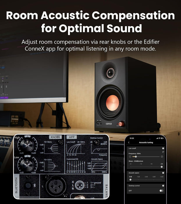 Edifier MR4.5 Bi-Amped Studio Monitor, 80W RMS Bookshelf Speakers