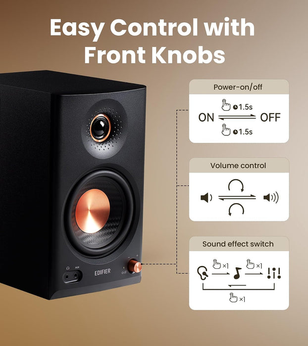 Edifier MR4.5 Bi-Amped Studio Monitor, 80W RMS Bookshelf Speakers