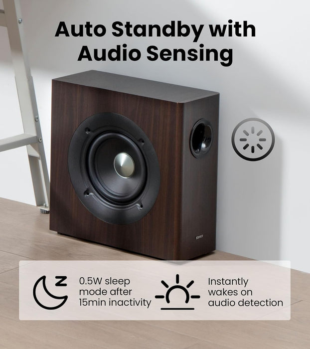 Edifier T5s Powered Subwoofer, 70W RMS, 8" Woofer, 35Hz Deep Bass