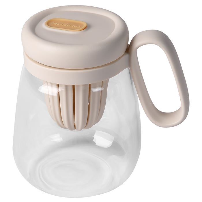 Ventray Home Tea Separation Cup with Straw - 850ml/28.7oz - White