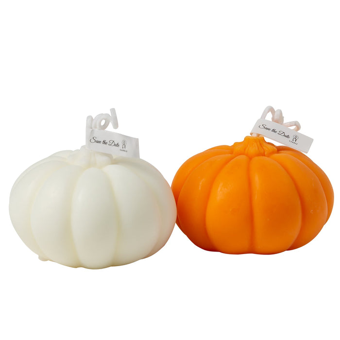 Pumpkin Scented Candle - Rose Scented, Decorative (Set of Two)